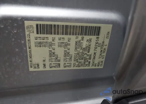 2021 Nissan Rogue Sv Fwd z USA, uszkodzony, nr VIN 5N1AT3BA1MC707658